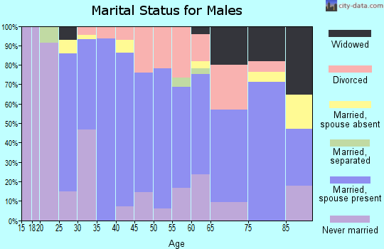Zip code 36078 marital status for males