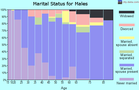 Zip code 36079 marital status for males