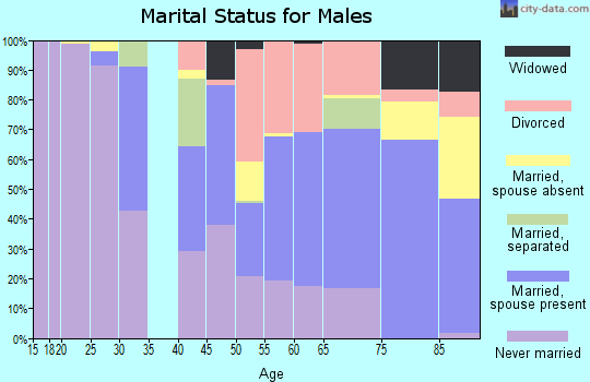 Zip code 36088 marital status for males