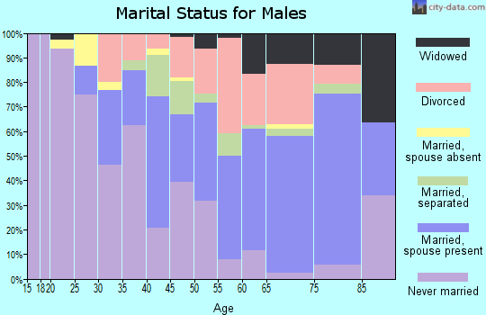 Zip code 36105 marital status for males