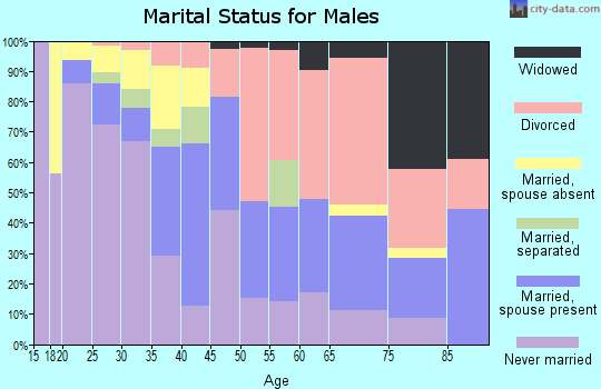 Zip code 36107 marital status for males