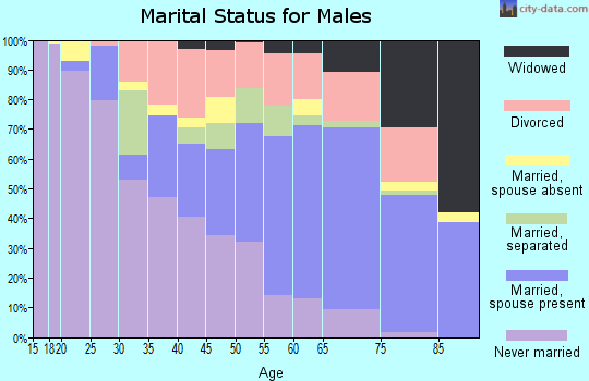 Zip code 36108 marital status for males