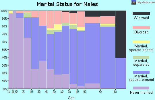 Zip code 36207 marital status for males