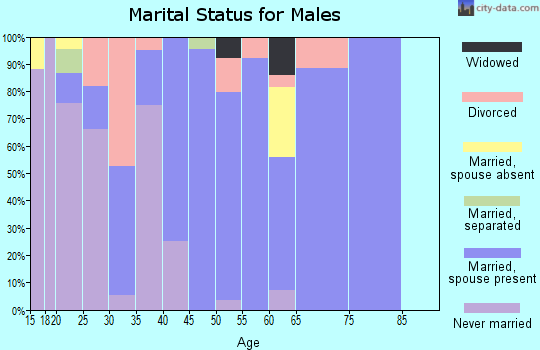 Zip code 36256 marital status for males