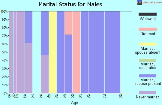 Zip code 36263 marital status for males