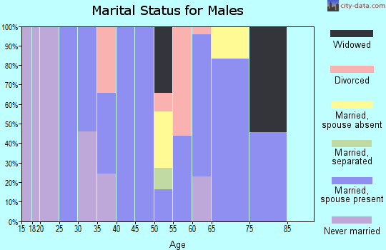 Zip code 36269 marital status for males
