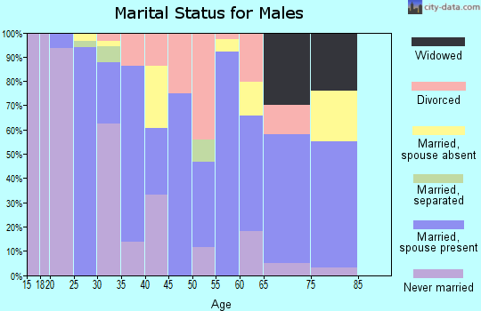 Zip code 36276 marital status for males