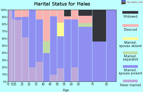 Zip code 36277 marital status for males