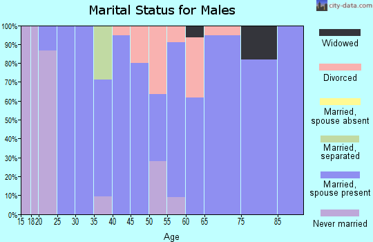 Zip code 36316 marital status for males