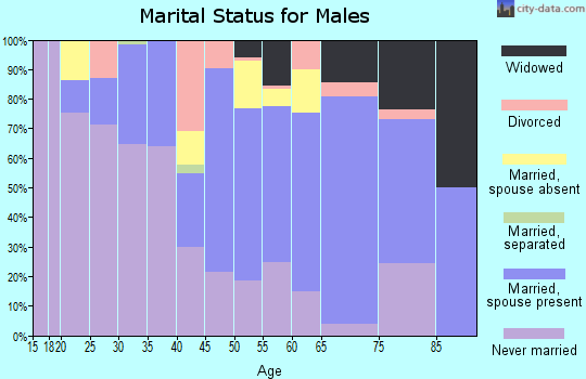 Zip code 36401 marital status for males