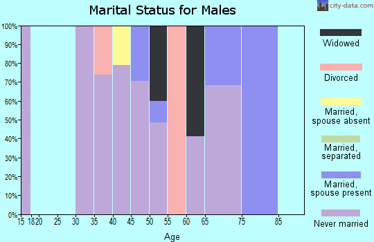 Zip code 36435 marital status for males