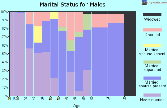 Zip code 36451 marital status for males