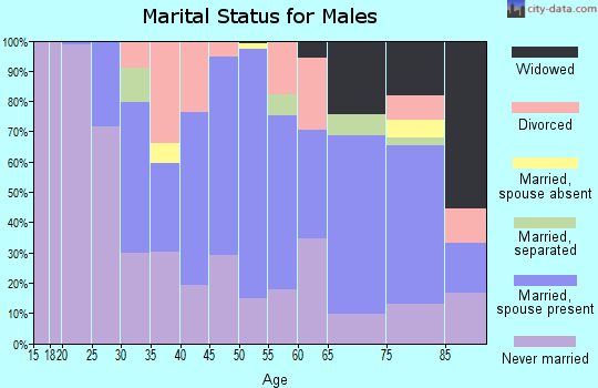 Zip code 36460 marital status for males