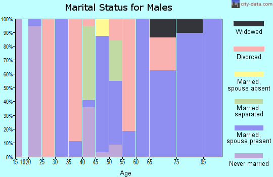 Zip code 36480 marital status for males