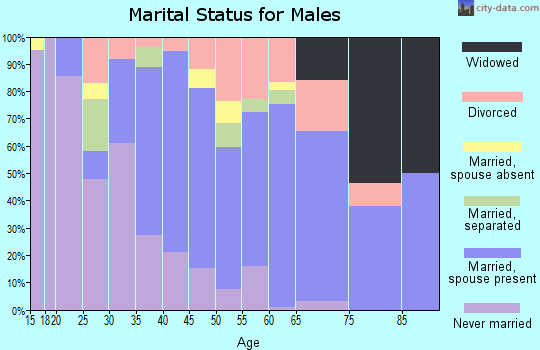 Zip code 36545 marital status for males