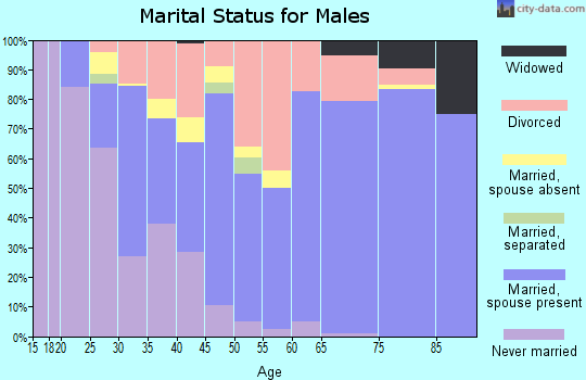 Zip code 36551 marital status for males