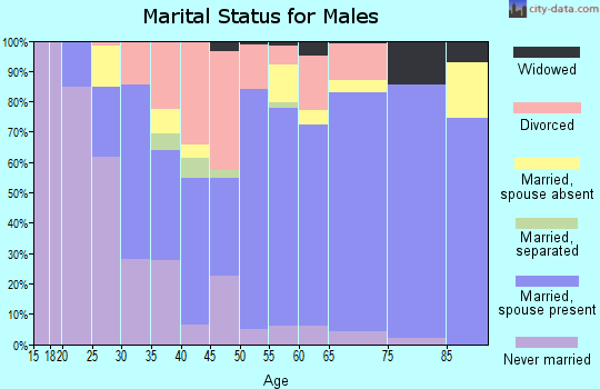 Zip code 36571 marital status for males