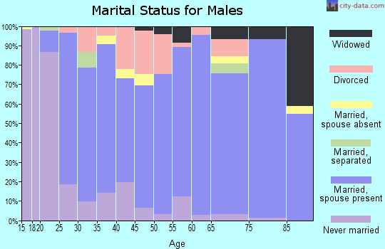 Zip code 36575 marital status for males