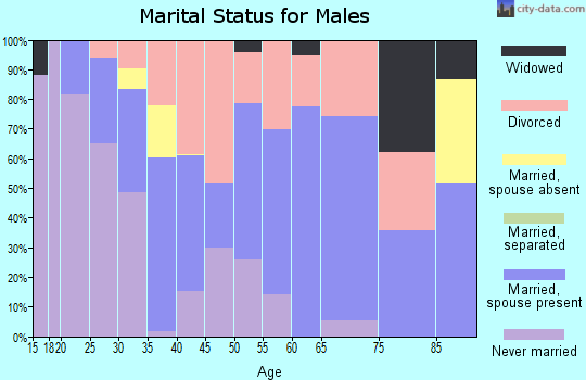 Zip code 36580 marital status for males