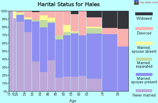 Zip code 36606 marital status for males