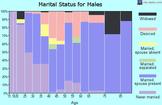Zip code 36619 marital status for males