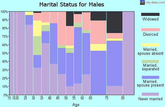 Zip code 36703 marital status for males