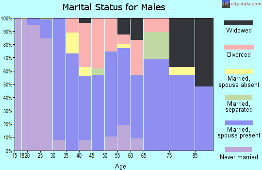 Zip code 36732 marital status for males