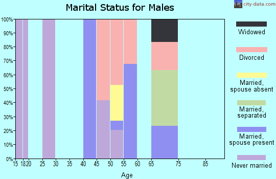 Zip code 36751 marital status for males