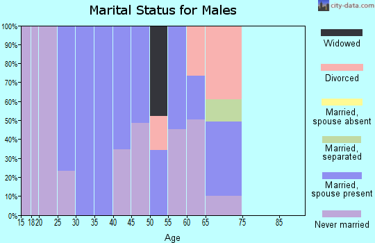 Zip code 36758 marital status for males