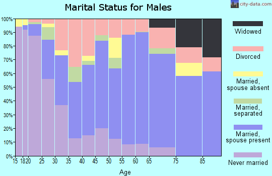 Zip code 36854 marital status for males