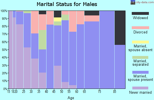 Zip code 36874 marital status for males
