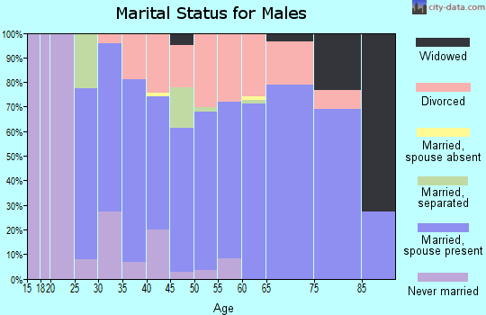 Zip code 36877 marital status for males