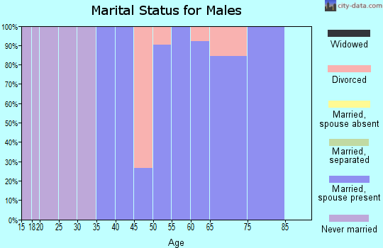 Zip code 37014 marital status for males