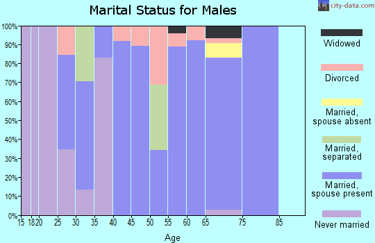 Zip code 37031 marital status for males