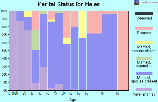 Zip code 37032 marital status for males