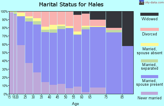 Zip code 37042 marital status for males