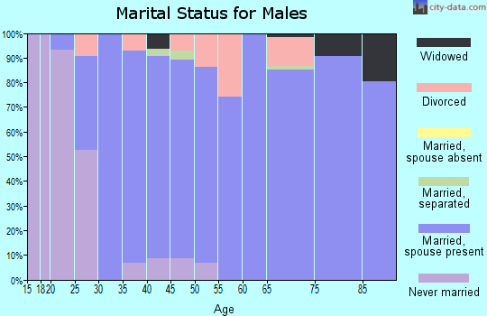 Zip code 37048 marital status for males
