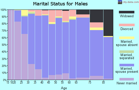 Zip code 37064 marital status for males