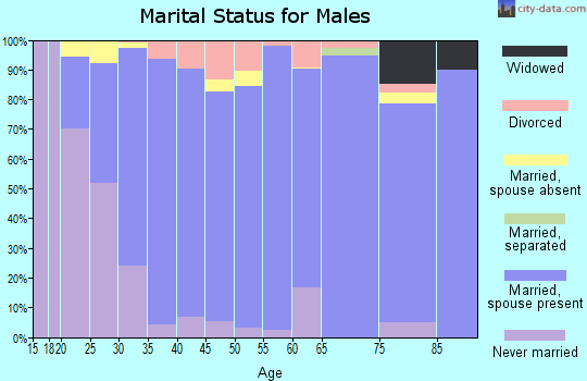 Zip code 37067 marital status for males