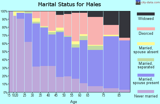 Zip code 37115 marital status for males