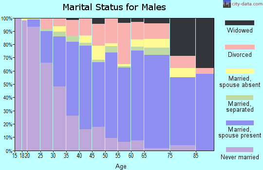 Zip code 37130 marital status for males