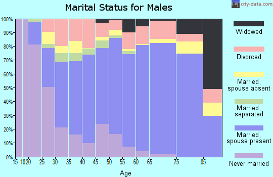Zip code 37172 marital status for males