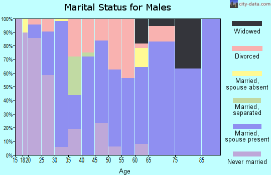 Zip code 37184 marital status for males
