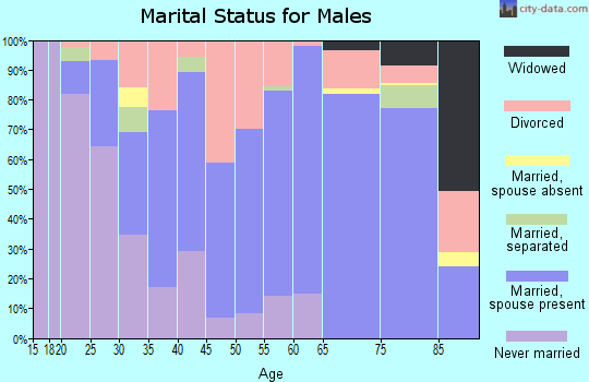 Zip code 37185 marital status for males