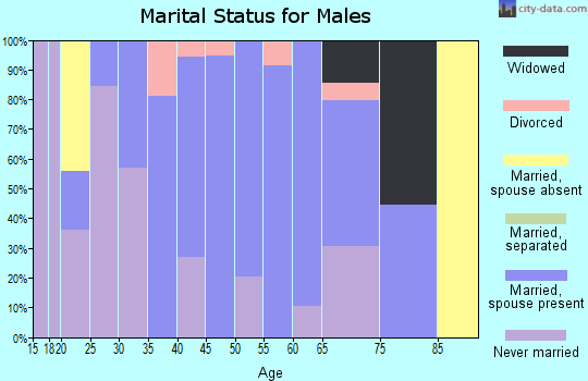Zip code 37189 marital status for males