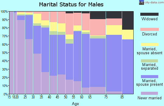Zip code 37211 marital status for males