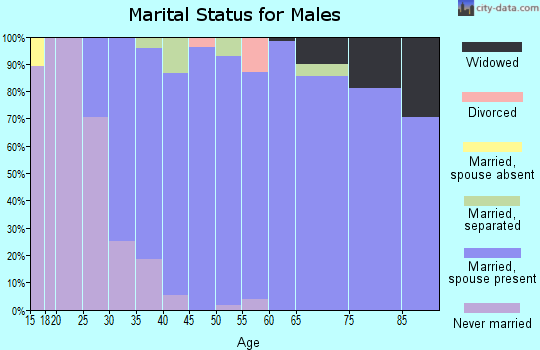 Zip code 37350 marital status for males