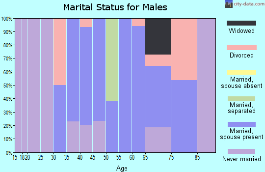 Zip code 37391 marital status for males