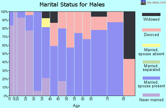 Zip code 37640 marital status for males