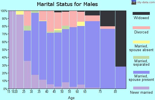 Zip code 37663 marital status for males